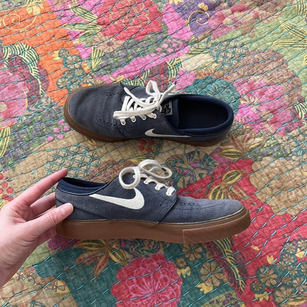 Nike sb stefan janoski navy skateboarding tennis shoes